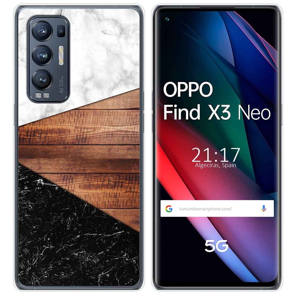 Funda Gel Tpu para Oppo Find X3 Neo 5G diseño Mármol 11 Dibujos