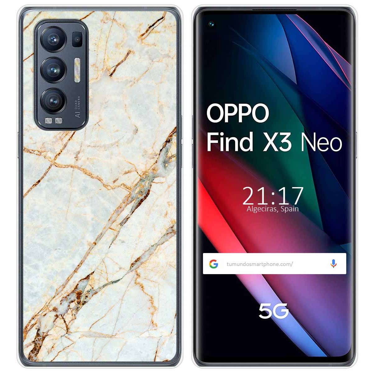 Funda Gel Tpu para Oppo Find X3 Neo 5G diseño Mármol 13 Dibujos