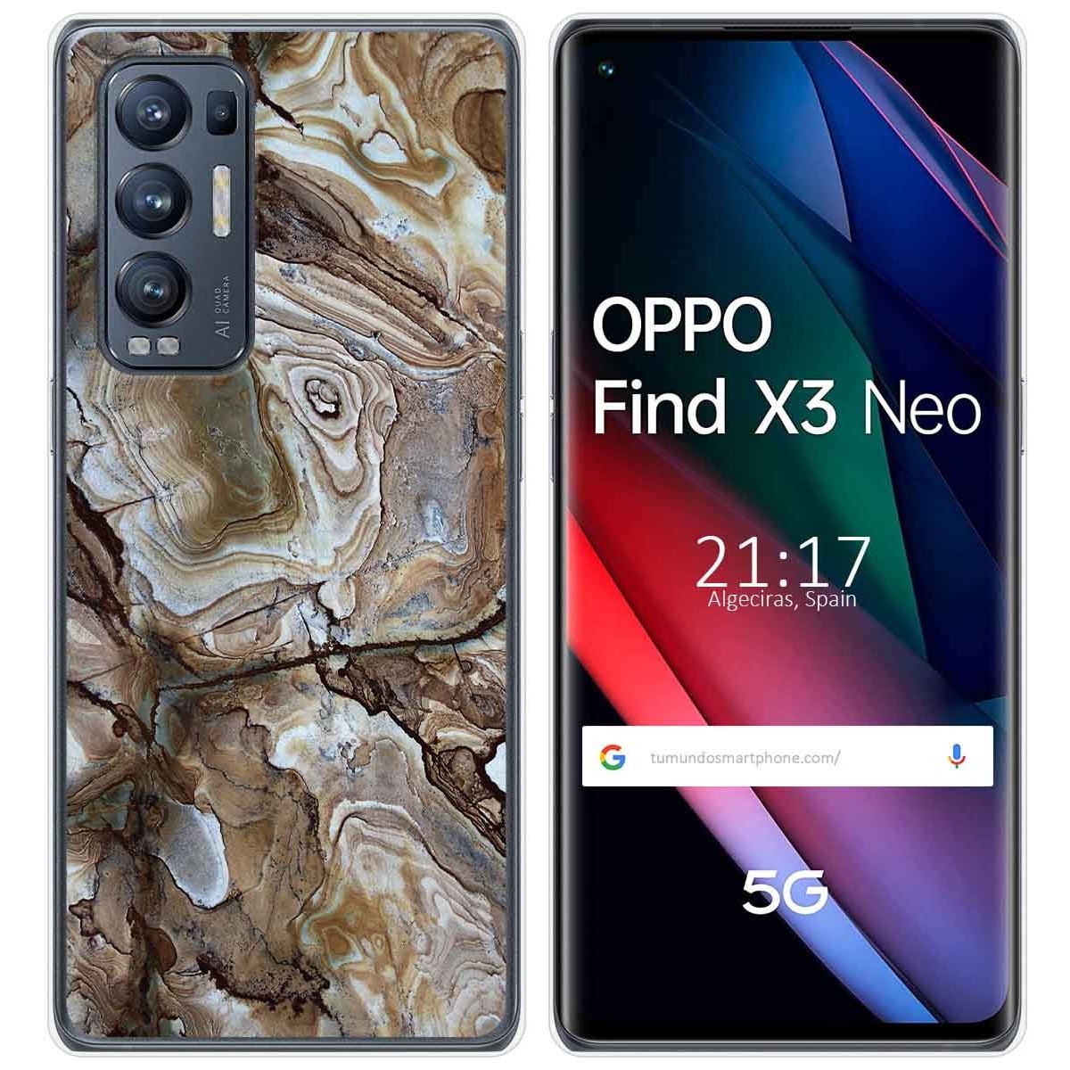 Funda Gel Tpu para Oppo Find X3 Neo 5G diseño Mármol 14 Dibujos