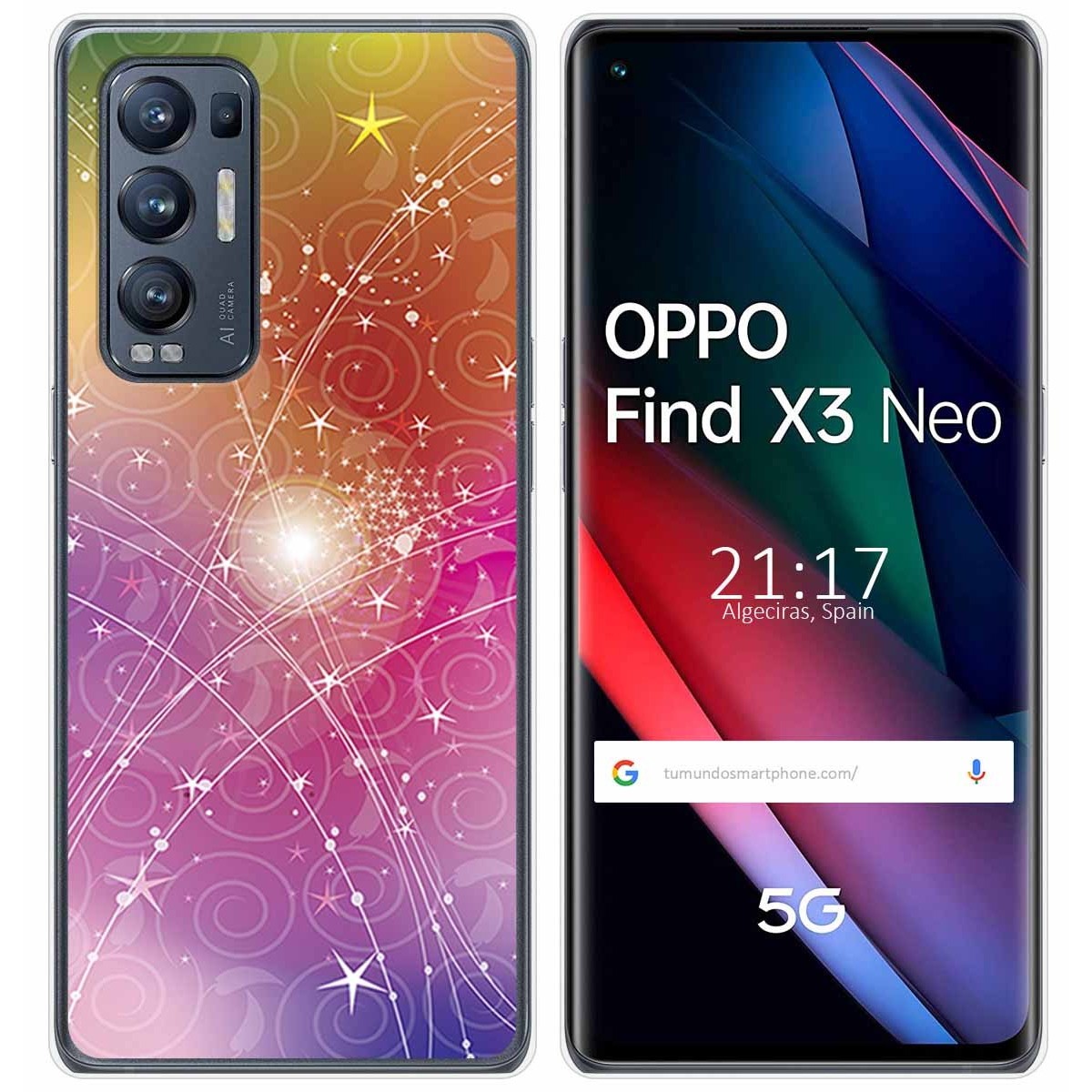 Funda Gel Tpu para Oppo Find X3 Neo 5G diseño Abstracto Dibujos