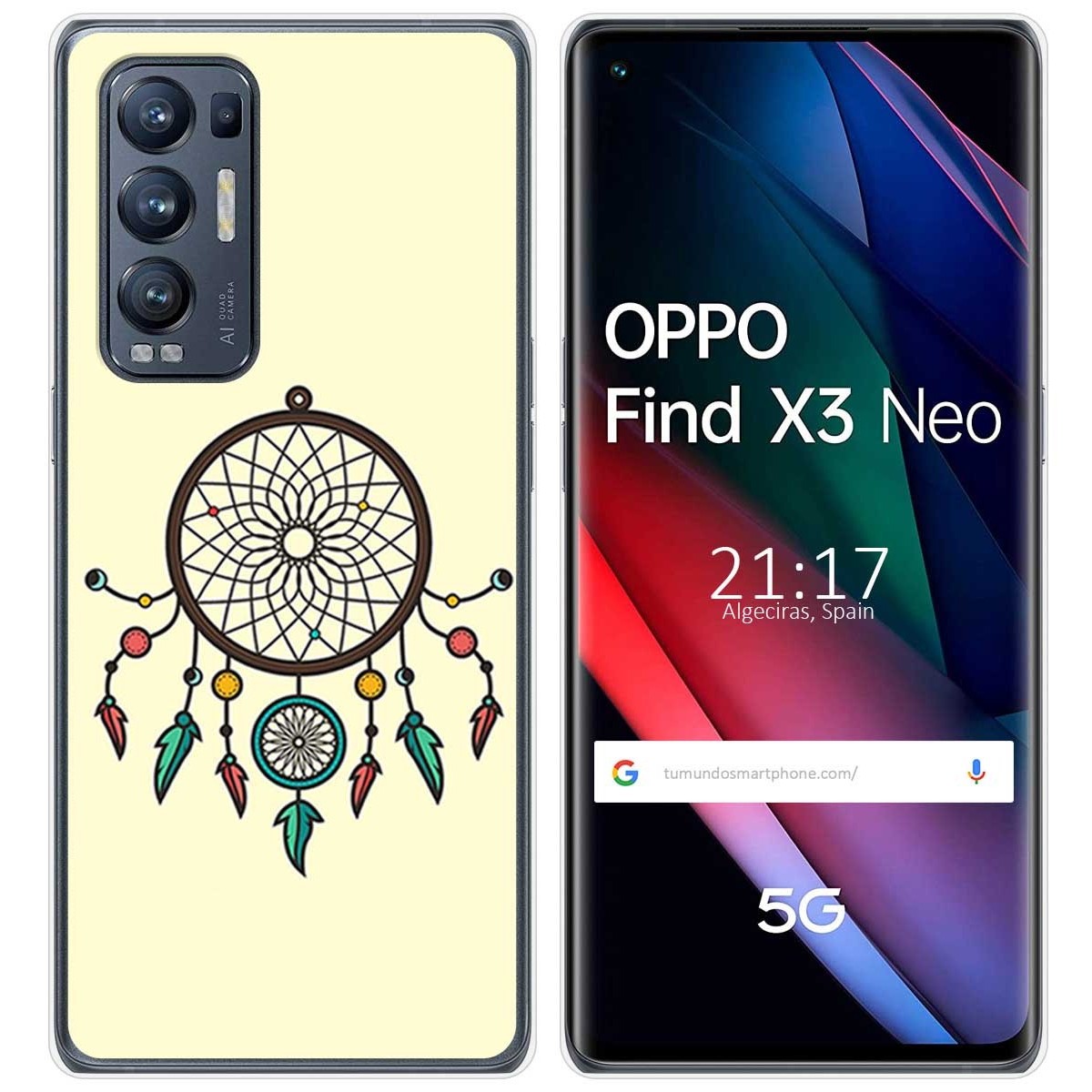 Funda Gel Tpu para Oppo Find X3 Neo 5G diseño Atrapasueños Dibujos