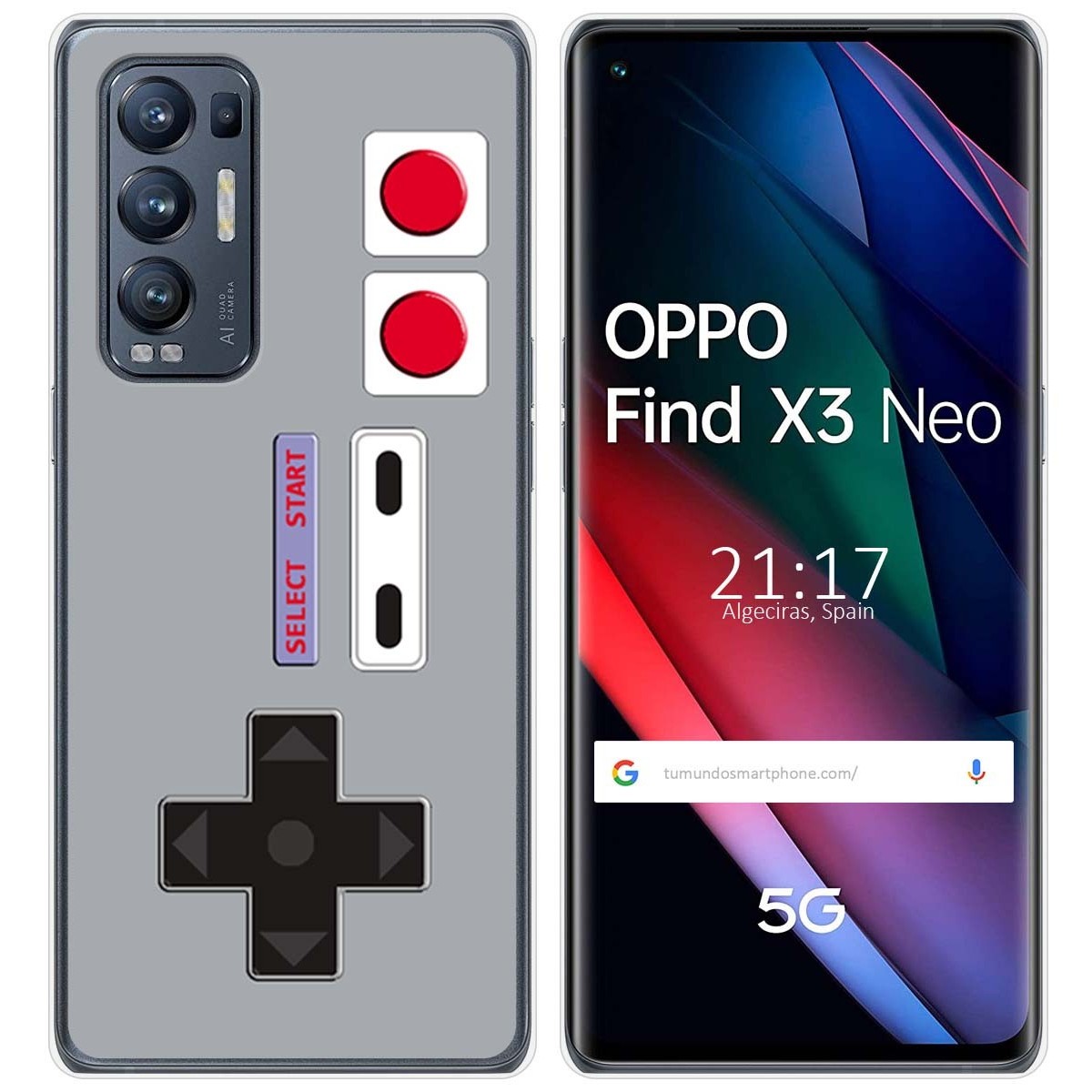 Funda Gel Tpu para Oppo Find X3 Neo 5G diseño Consola Dibujos