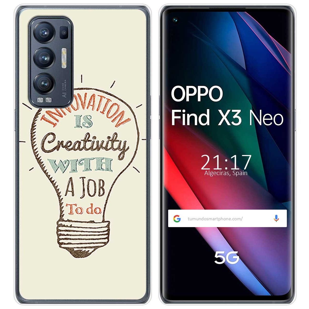 Funda Gel Tpu para Oppo Find X3 Neo 5G diseño Creativity Dibujos