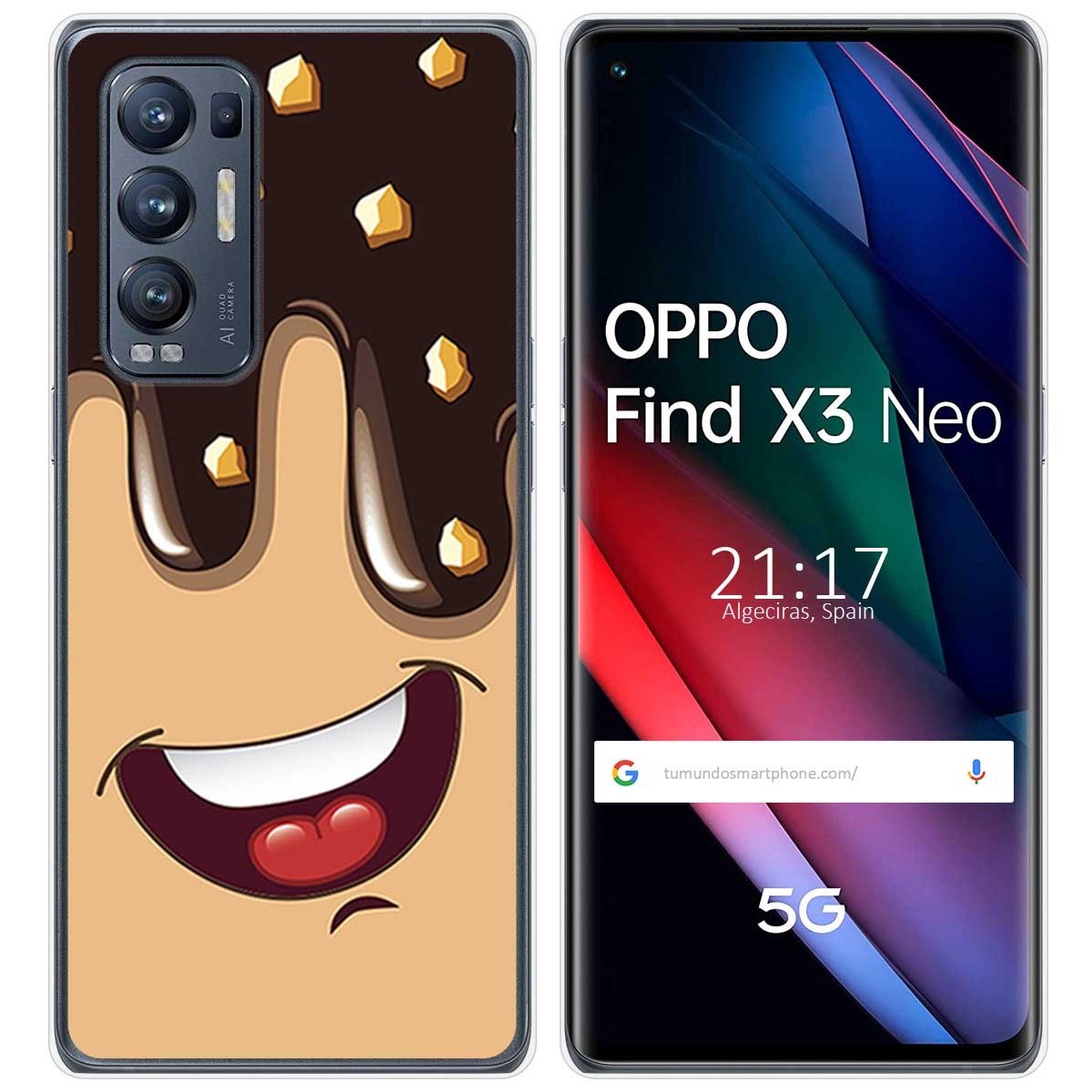 Funda Gel Tpu para Oppo Find X3 Neo 5G diseño Helado Chocolate Dibujos