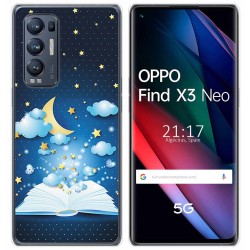Funda Gel Tpu para Oppo Find X3 Neo 5G diseño Libro Cuentos Dibujos