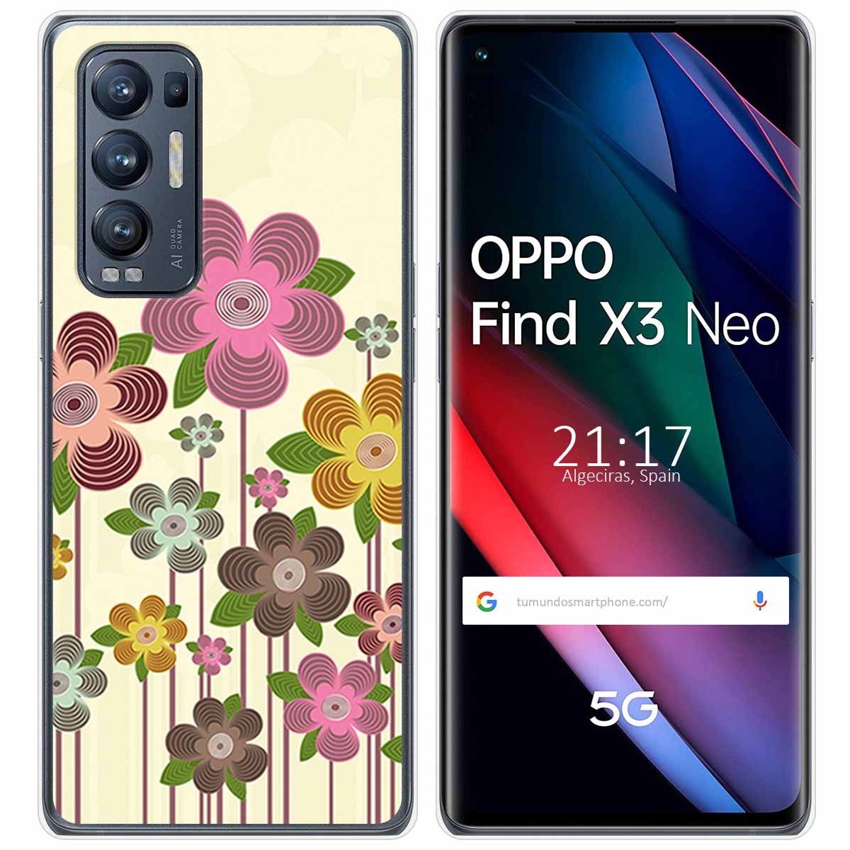 Funda Gel Tpu para Oppo Find X3 Neo 5G diseño Primavera En Flor Dibujos