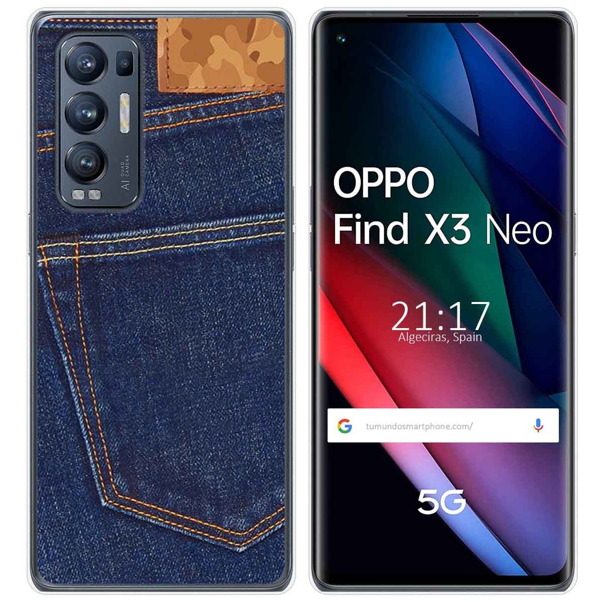 Funda Gel Tpu para Oppo Find X3 Neo 5G diseño Vaquero Dibujos