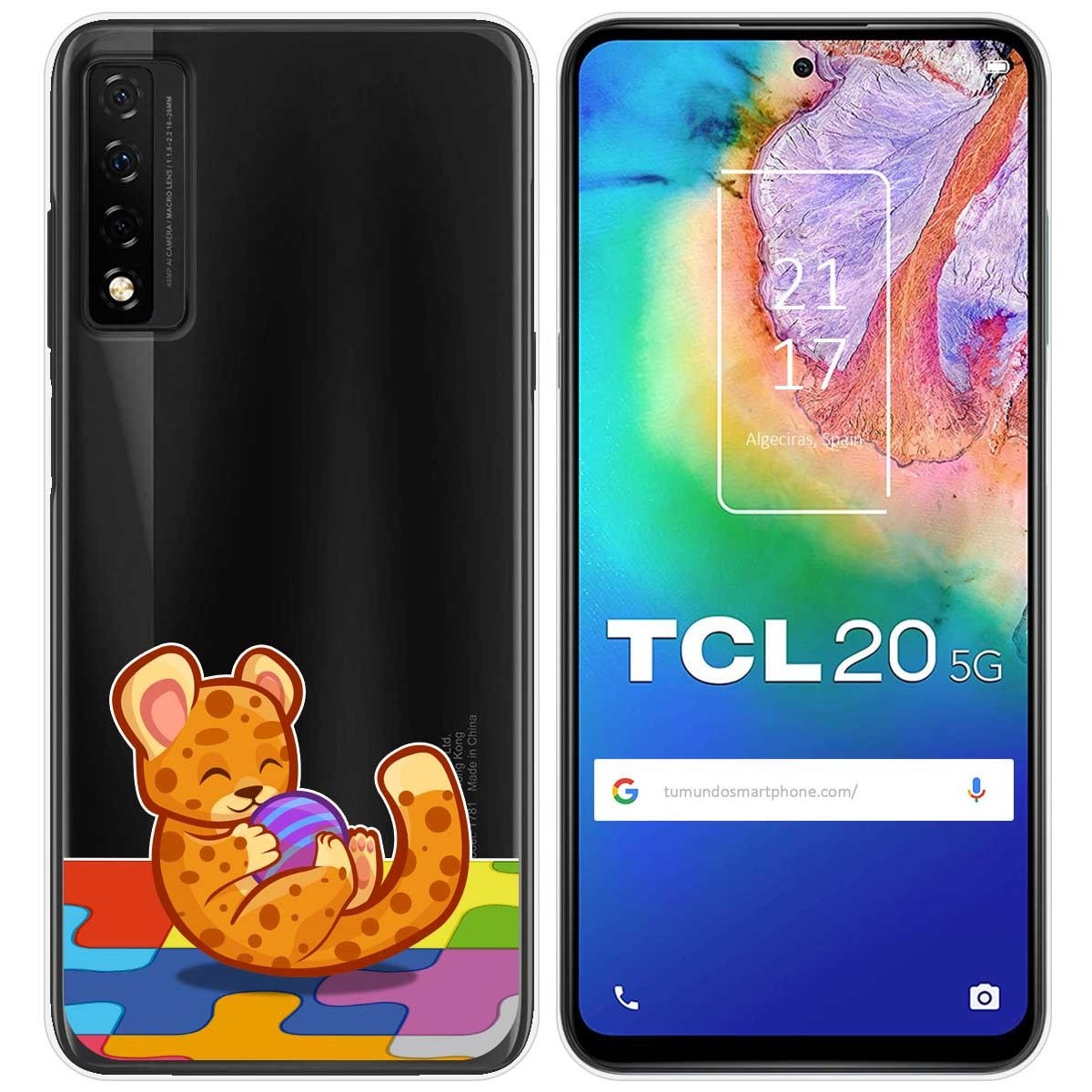 Funda Gel Transparente para TCL 20 5G diseño Leopardo Dibujos