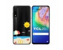 Funda Gel Transparente para TCL 20 5G diseño Playa Dibujos