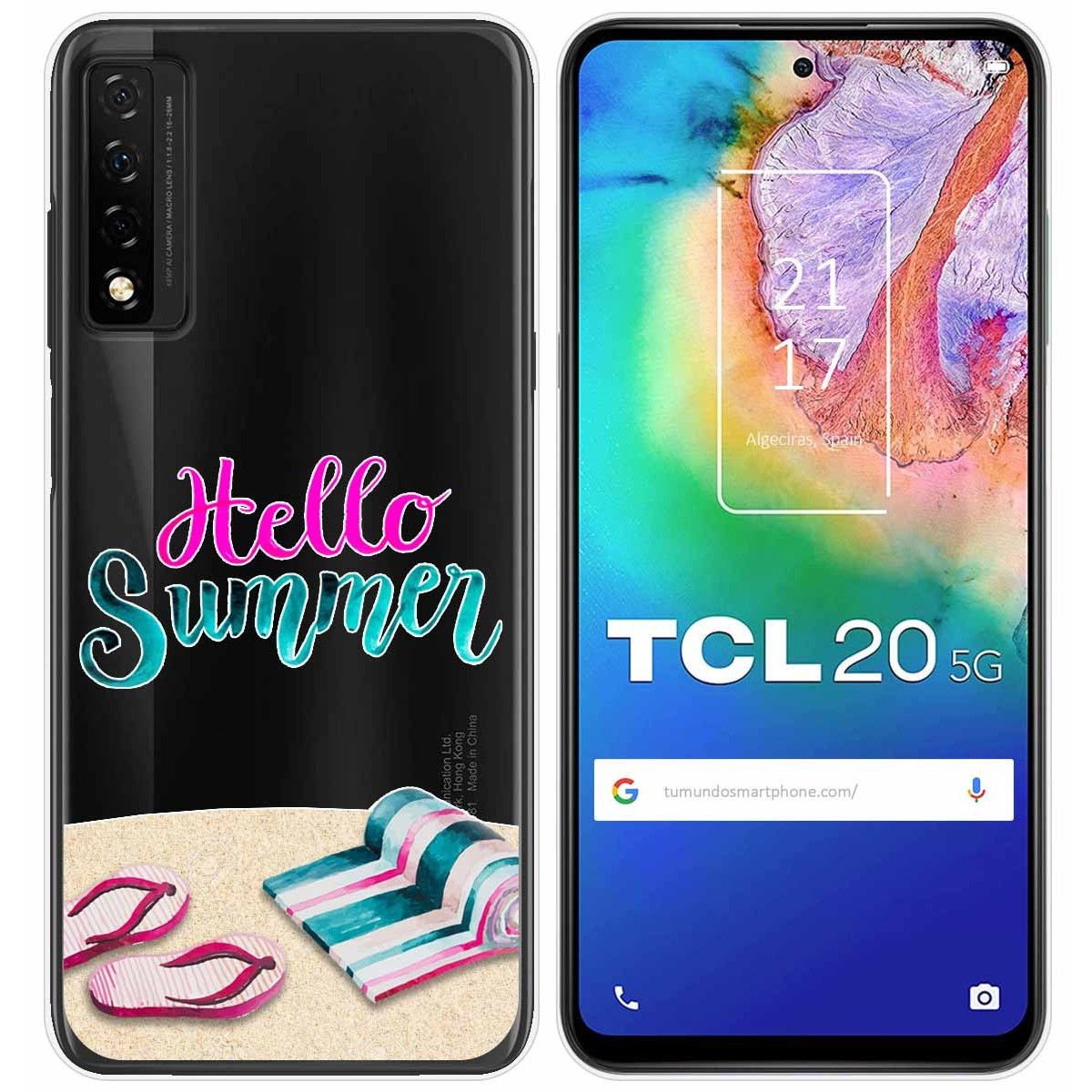 Funda Gel Transparente para TCL 20 5G diseño Summer Dibujos