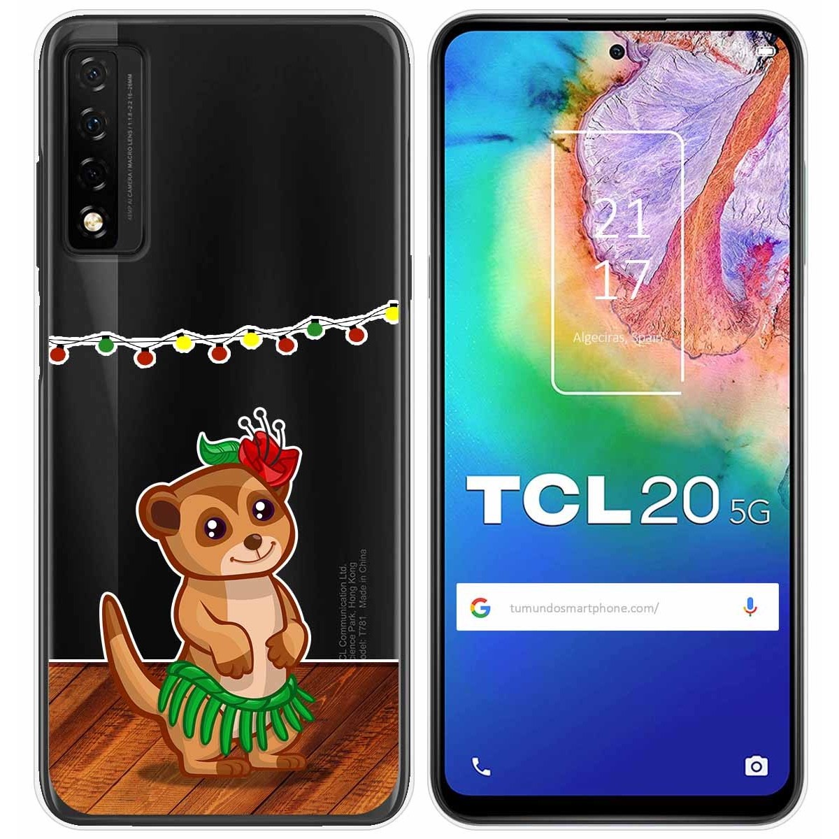 Funda Gel Transparente para TCL 20 5G diseño Suricata Dibujos