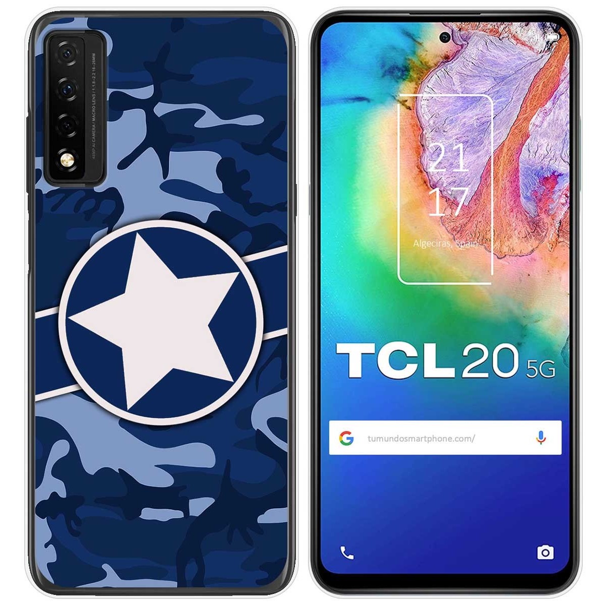 Funda Gel Tpu para TCL 20 5G diseño Camuflaje 03 Dibujos