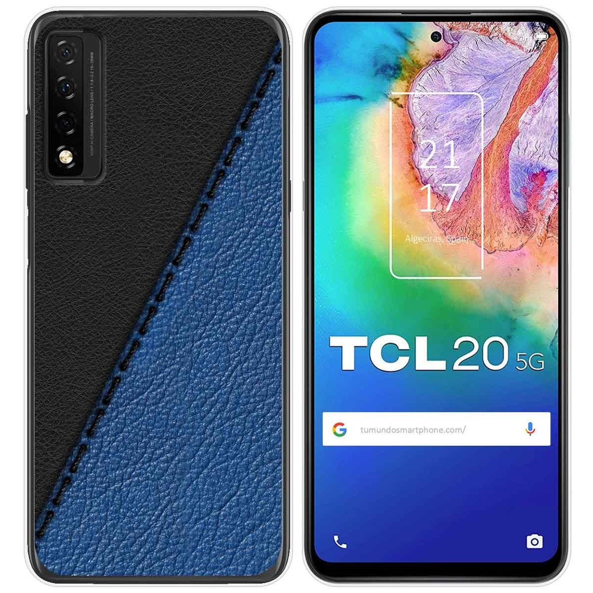 Funda Gel Tpu para TCL 20 5G diseño Cuero 02 Dibujos