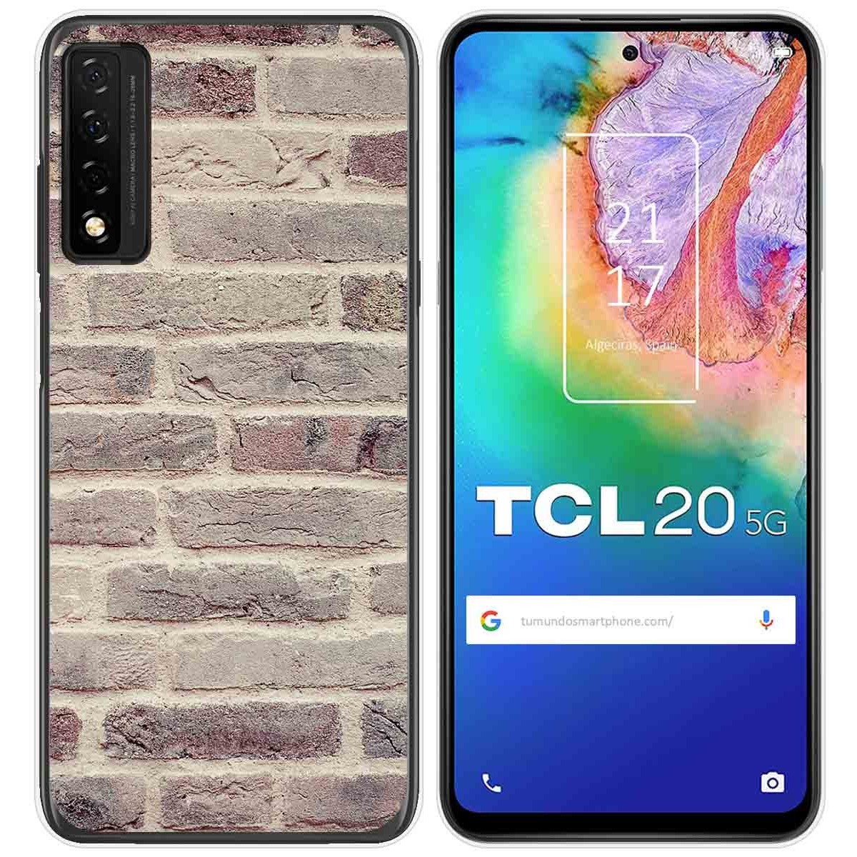 Funda Gel Tpu para TCL 20 5G diseño Ladrillo 01 Dibujos