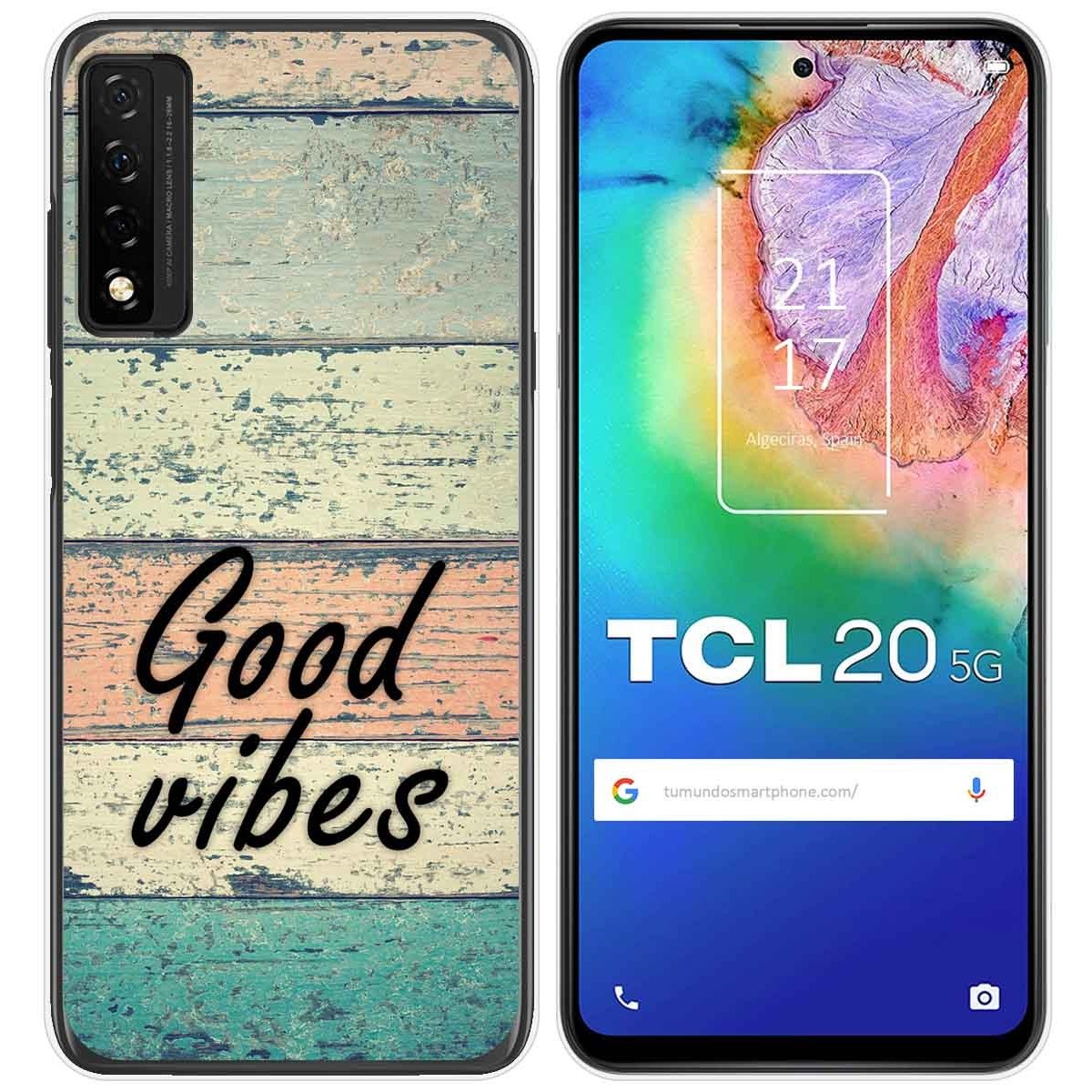 Funda Gel Tpu para TCL 20 5G diseño Madera 01 Dibujos