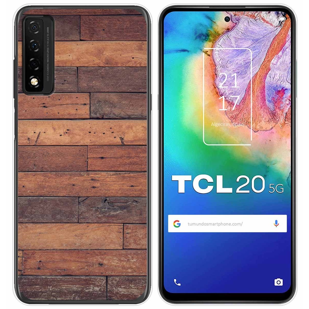 Funda Gel Tpu para TCL 20 5G diseño Madera 03 Dibujos