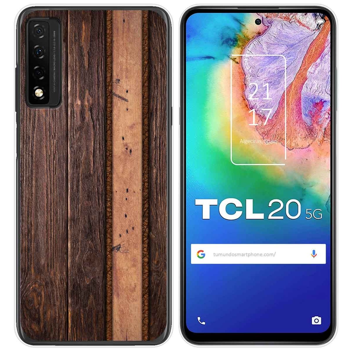 Funda Gel Tpu para TCL 20 5G diseño Madera 05 Dibujos