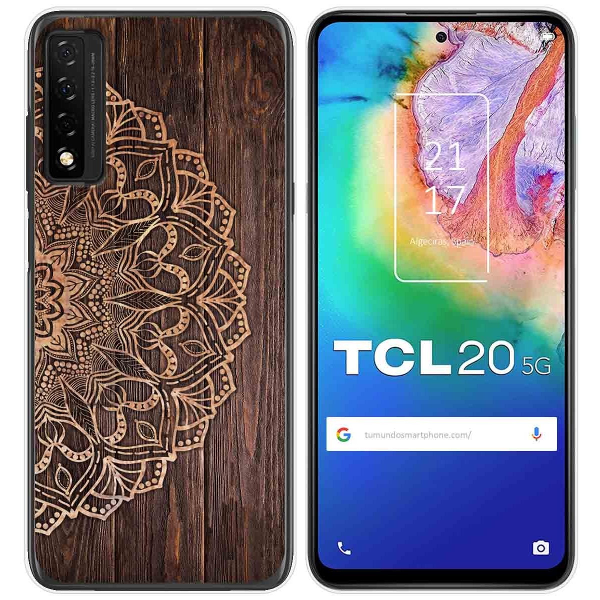 Funda Gel Tpu para TCL 20 5G diseño Madera 06 Dibujos