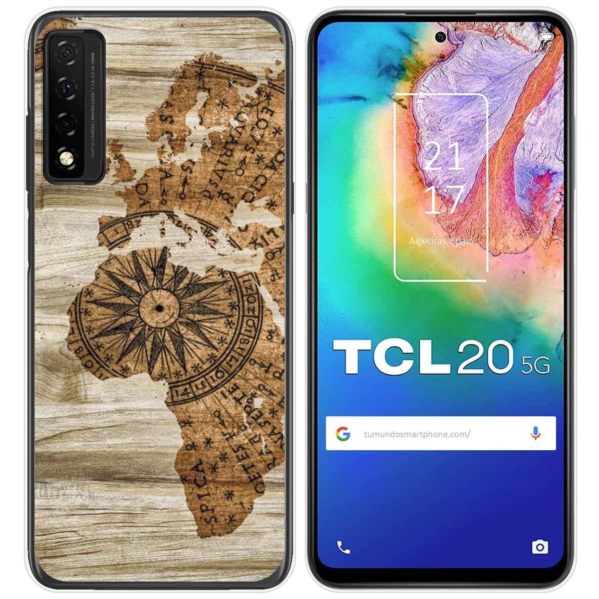 Funda Gel Tpu para TCL 20 5G diseño Madera 07 Dibujos
