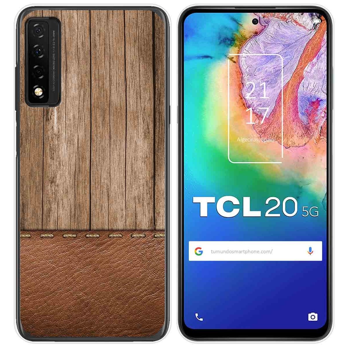 Funda Gel Tpu para TCL 20 5G diseño Madera 09 Dibujos