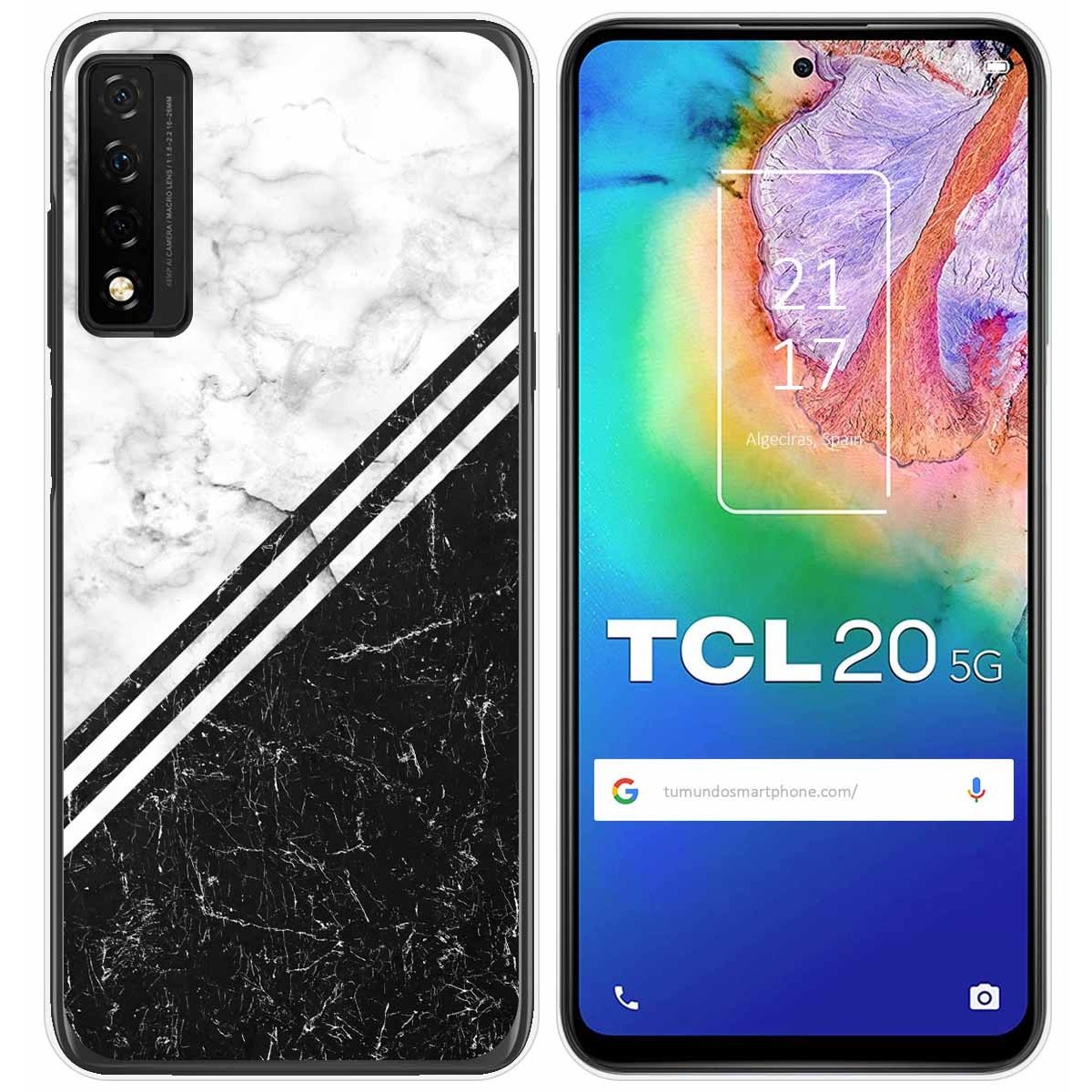 Funda Gel Tpu para TCL 20 5G diseño Mármol 01 Dibujos