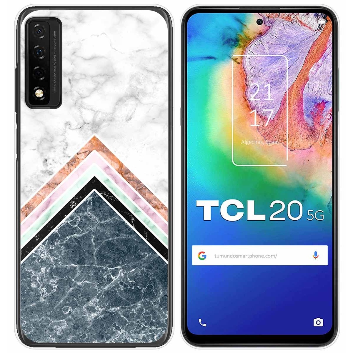 Funda Gel Tpu para TCL 20 5G diseño Mármol 05 Dibujos