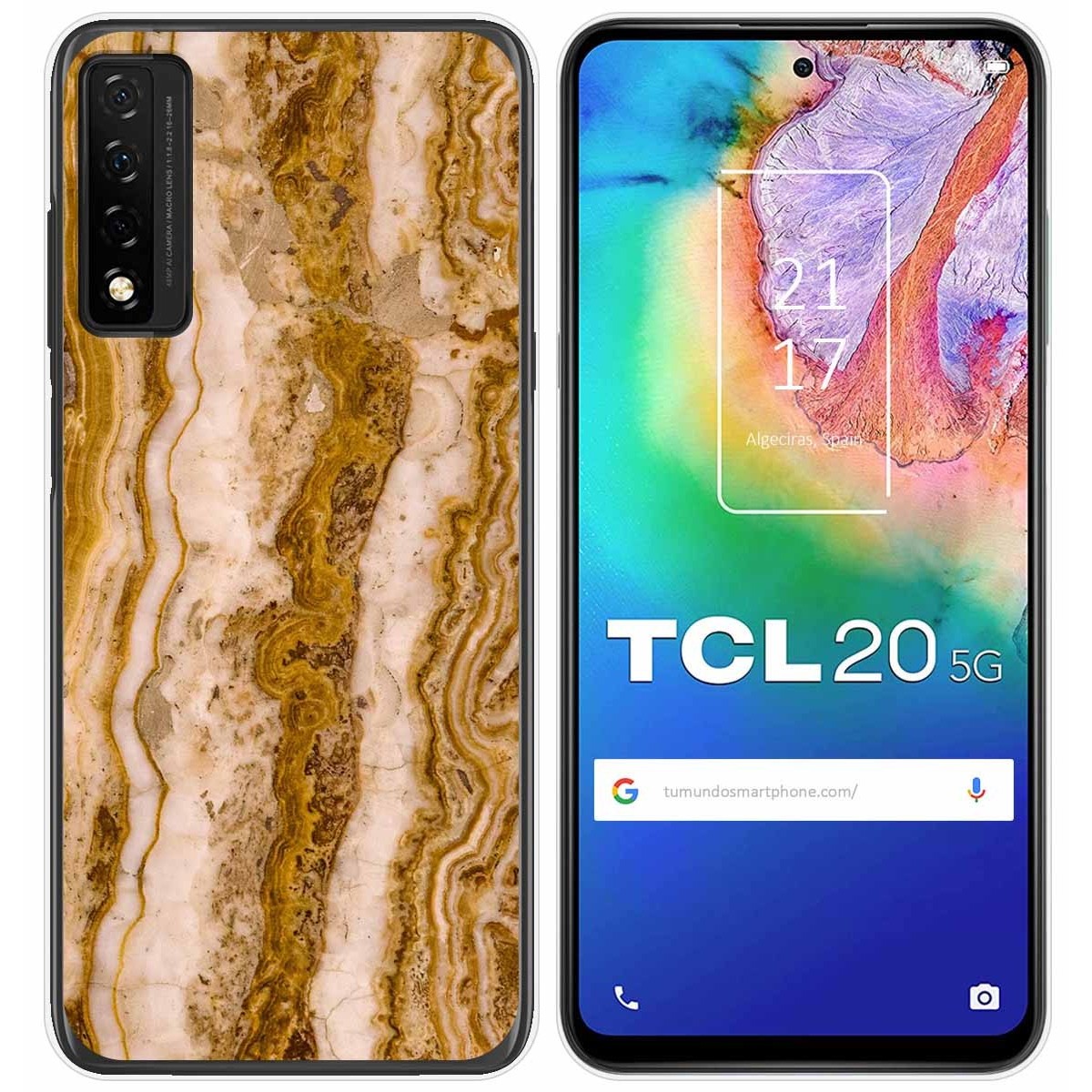 Funda Gel Tpu para TCL 20 5G diseño Mármol 10 Dibujos