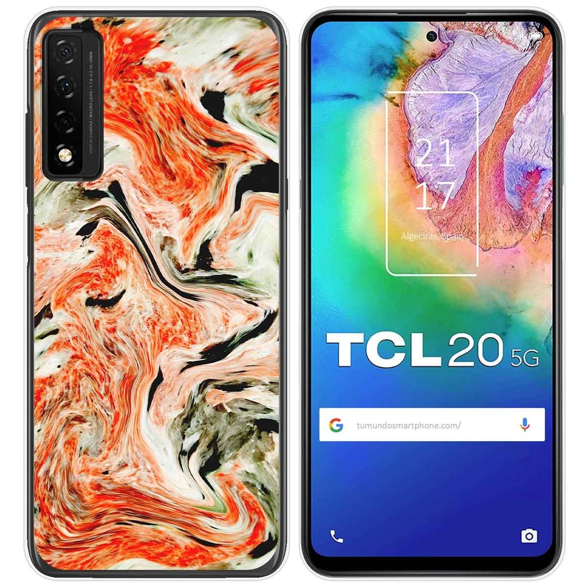 Funda Gel Tpu para TCL 20 5G diseño Mármol 12 Dibujos
