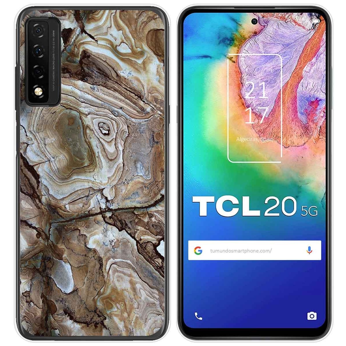 Funda Gel Tpu para TCL 20 5G diseño Mármol 14 Dibujos