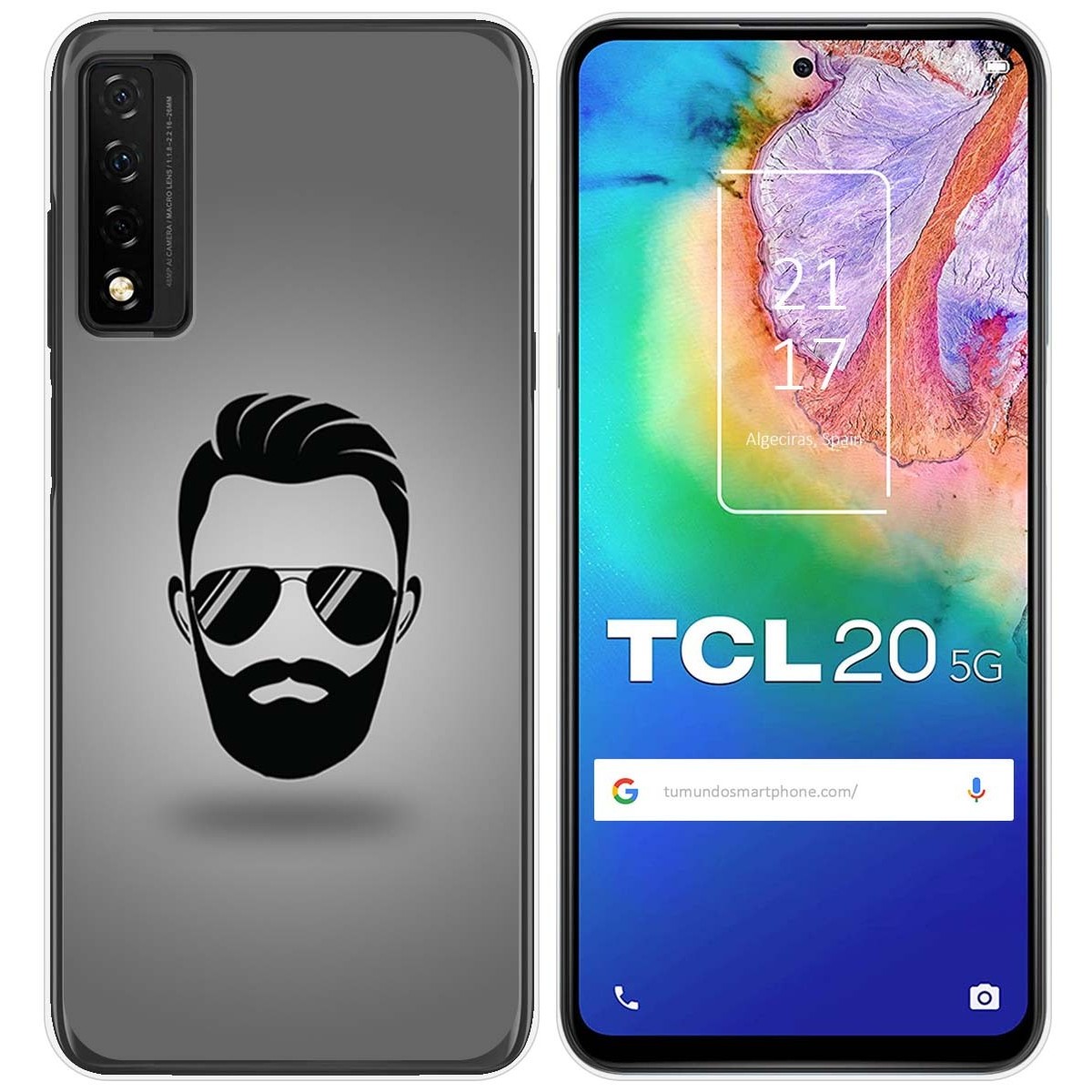 Funda Gel Tpu para TCL 20 5G diseño Barba Dibujos