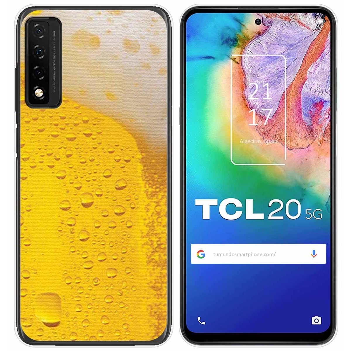 Funda Gel Tpu para TCL 20 5G diseño Cerveza Dibujos