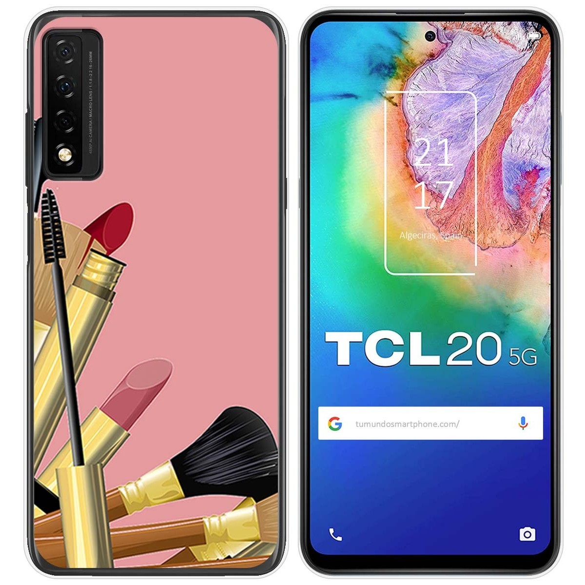 Funda Gel Tpu para TCL 20 5G diseño Brochas Dibujos