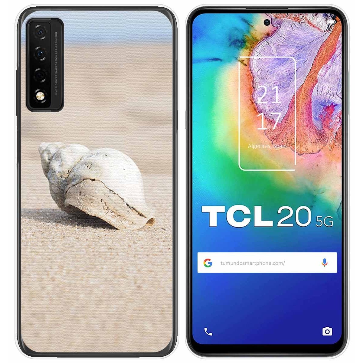 Funda Gel Tpu para TCL 20 5G diseño Concha Dibujos
