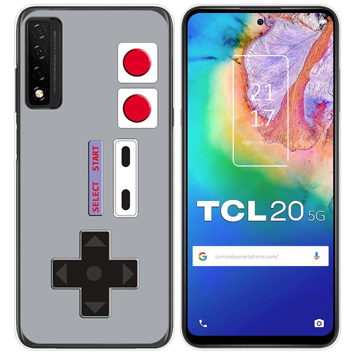 Funda Gel Tpu para TCL 20 5G diseño Consola Dibujos