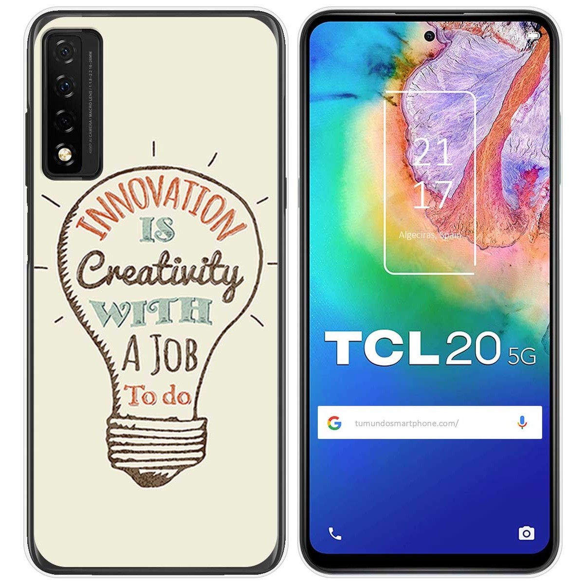 Funda Gel Tpu para TCL 20 5G diseño Creativity Dibujos