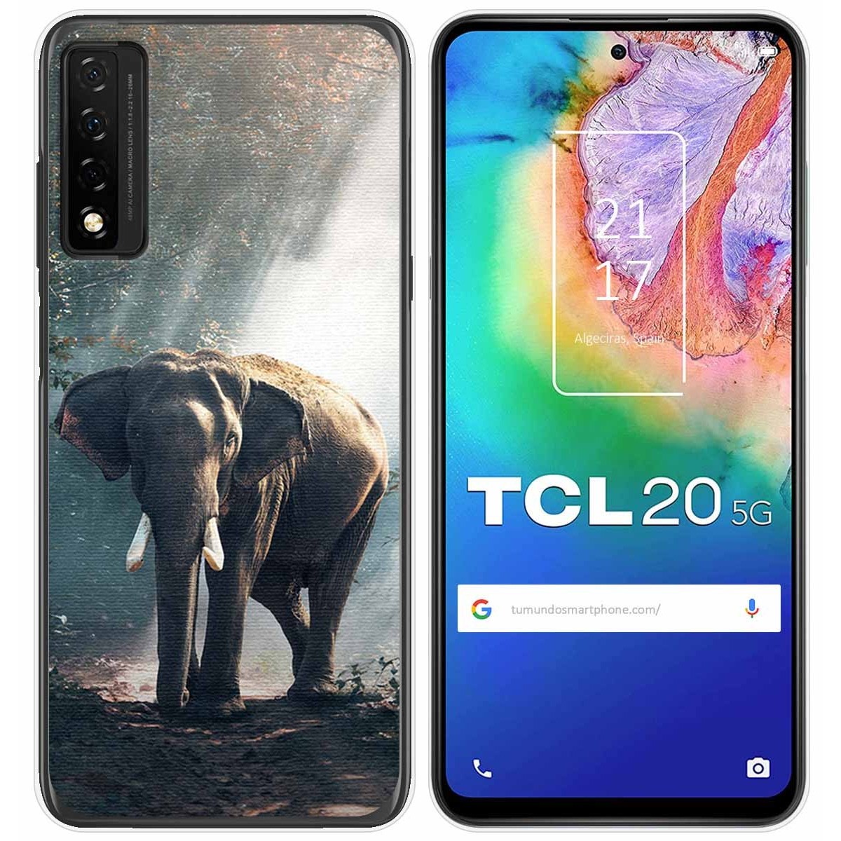 Funda Gel Tpu para TCL 20 5G diseño Elefante Dibujos