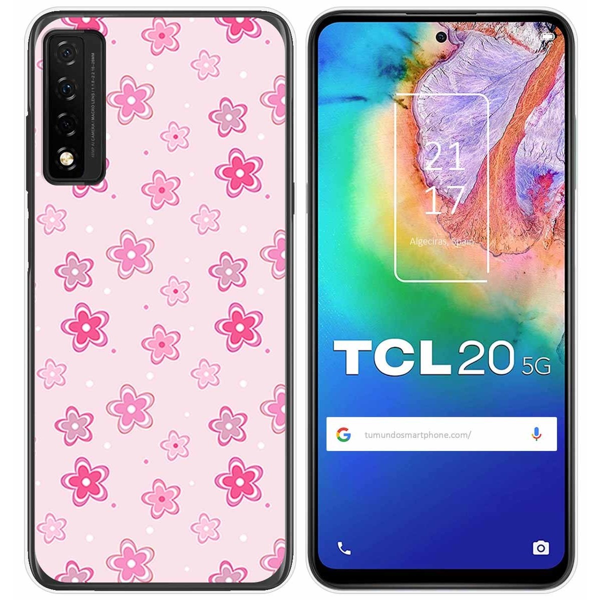 Funda Gel Tpu para TCL 20 5G diseño Flores Dibujos