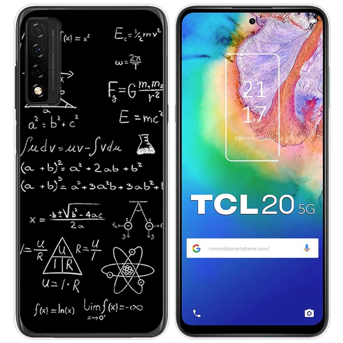 Funda Gel Tpu para TCL 20 5G diseño Formulas Dibujos