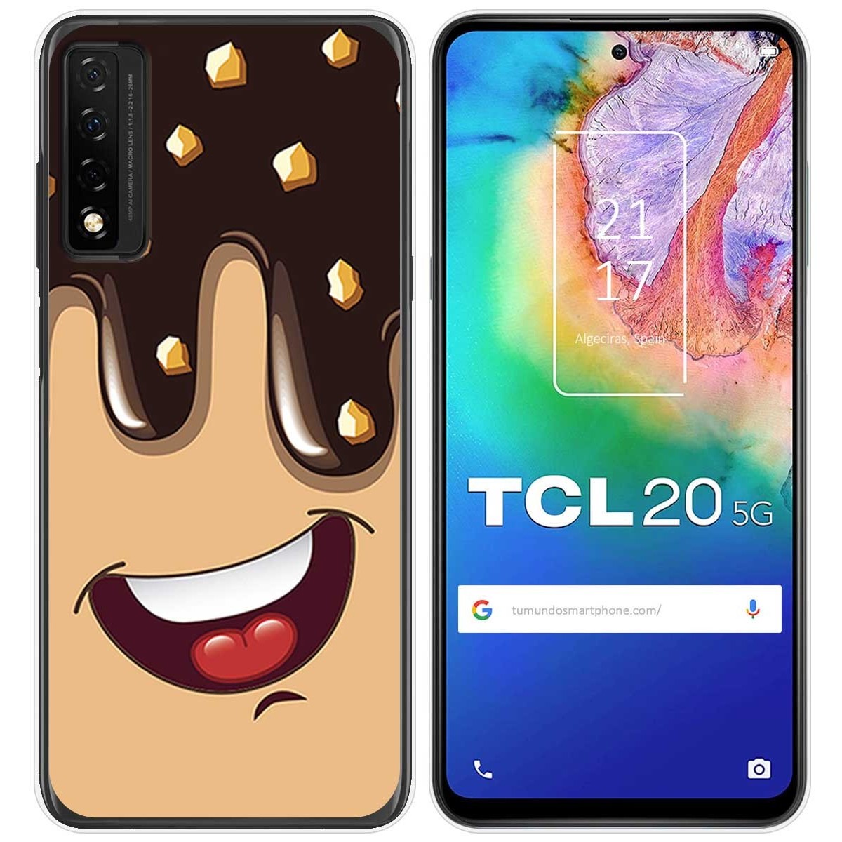 Funda Gel Tpu para TCL 20 5G diseño Helado Chocolate Dibujos