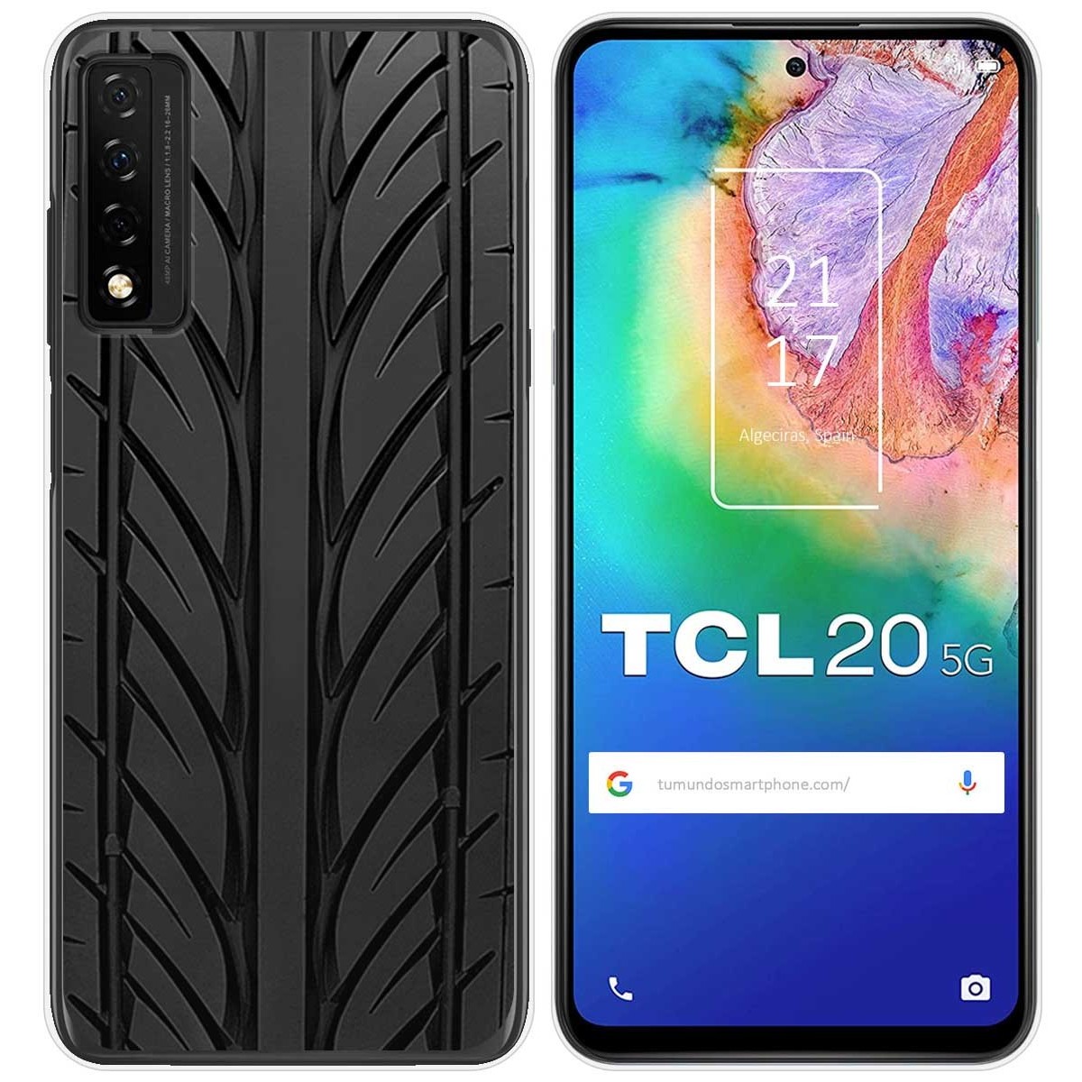 Funda Gel Tpu para TCL 20 5G diseño Neumatico Dibujos
