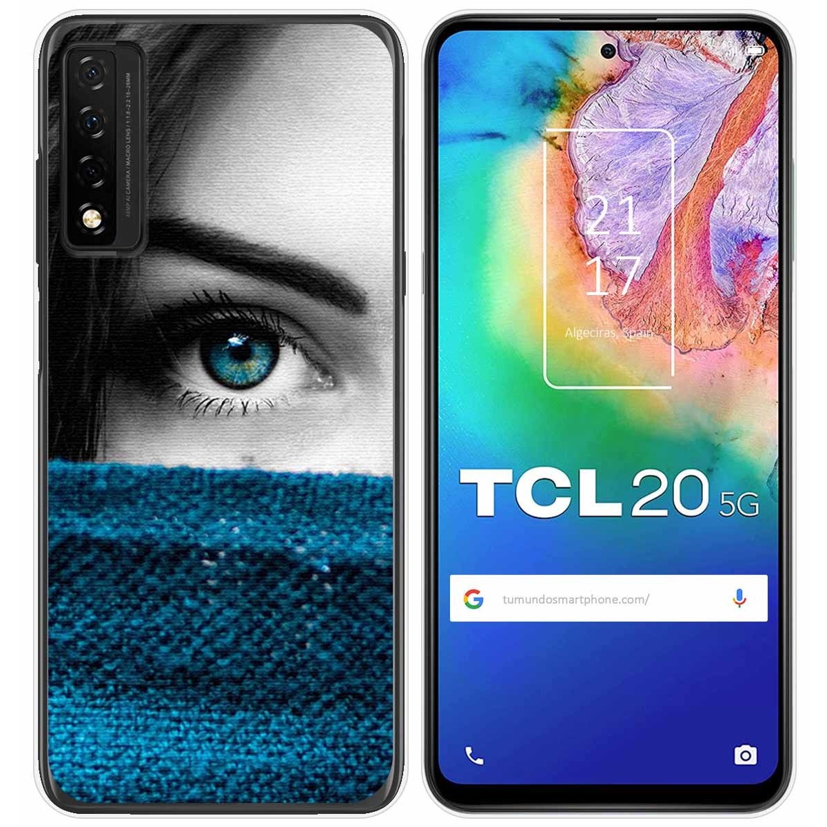 Funda Gel Tpu para TCL 20 5G diseño Ojo Dibujos