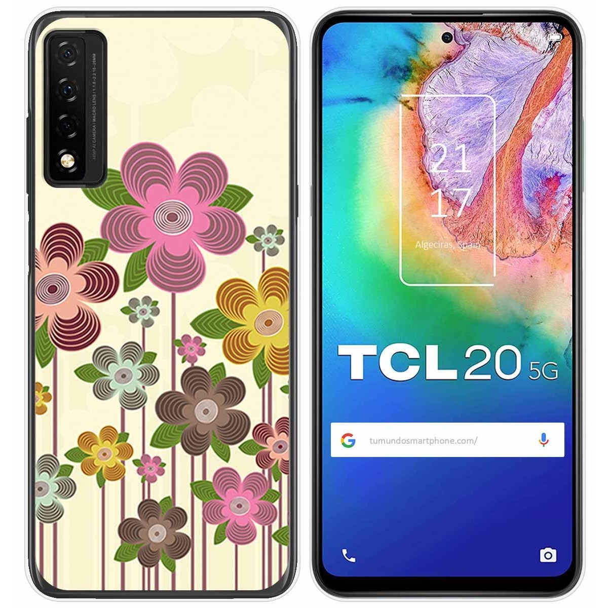 Funda Gel Tpu para TCL 20 5G diseño Primavera En Flor Dibujos