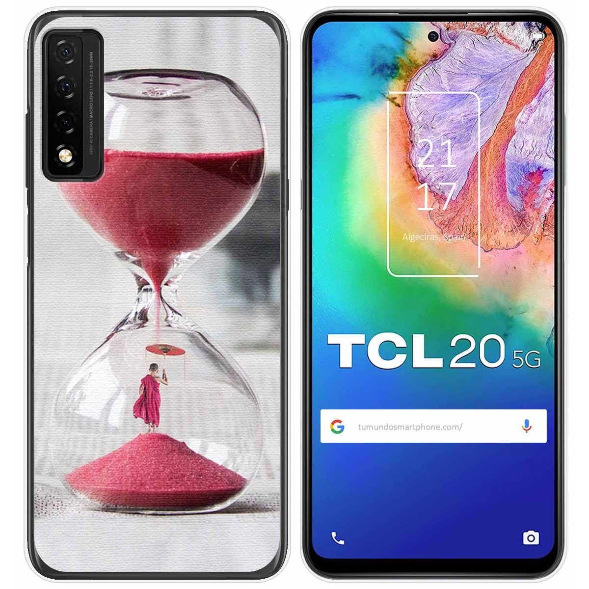 Funda Gel Tpu para TCL 20 5G diseño Reloj Dibujos