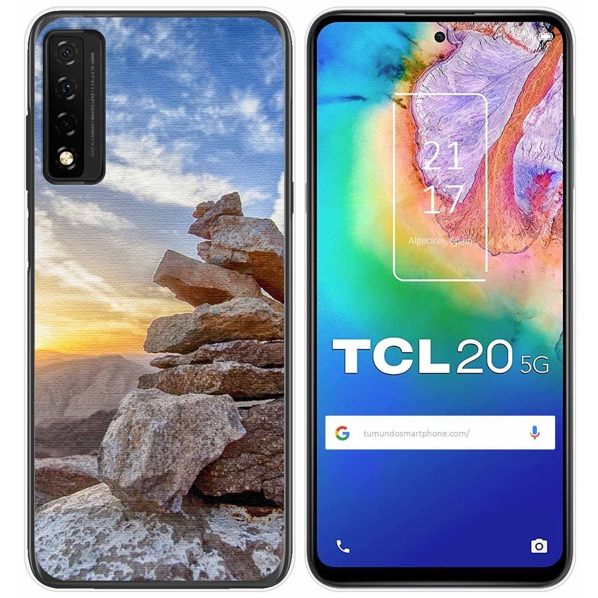 Funda Gel Tpu para TCL 20 5G diseño Sunset Dibujos