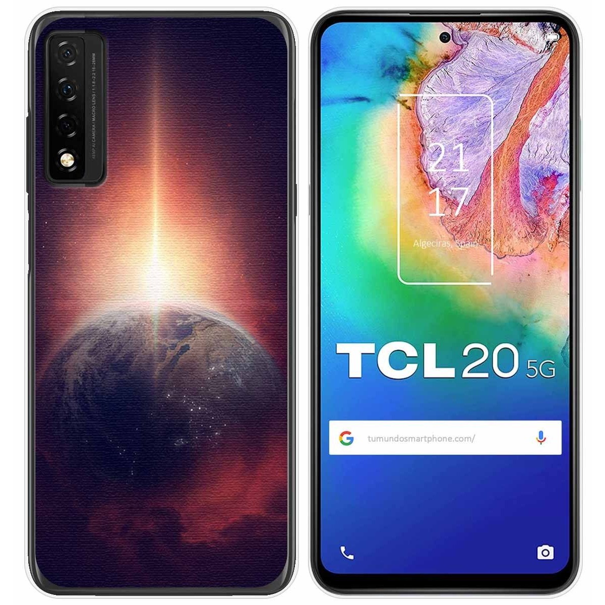 Funda Gel Tpu para TCL 20 5G diseño Tierra Dibujos