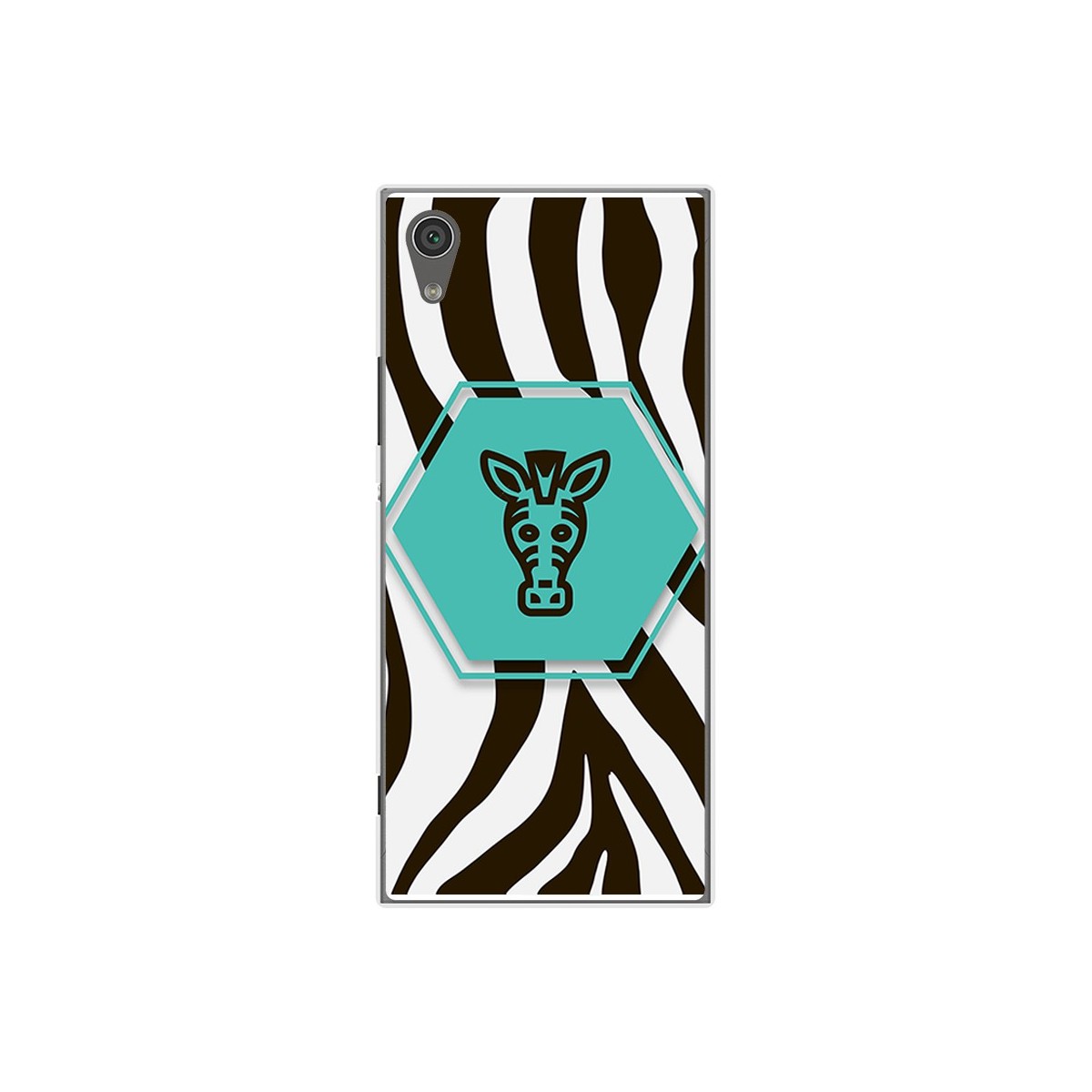 Funda Gel Tpu para Sony Xperia XA1 Diseño Cebra Dibujos