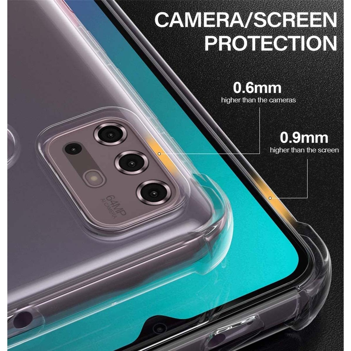 Funda Gel Tpu Anti-Shock Transparente para Motorola Moto G10 / G20 / G30