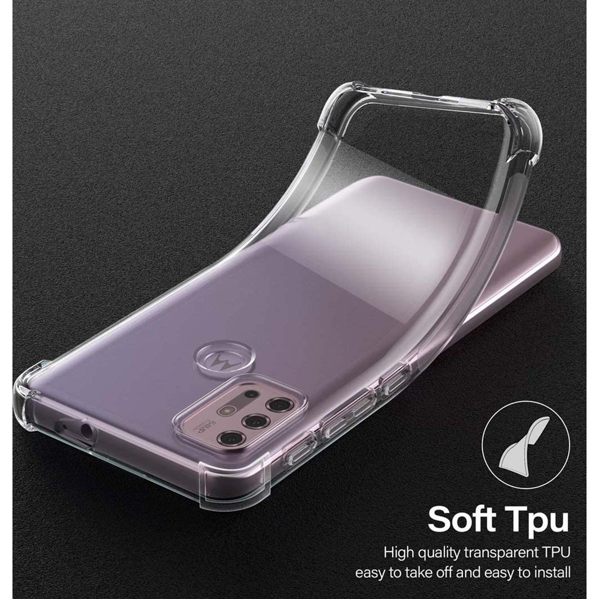 Funda Gel Tpu Anti-Shock Transparente para Motorola Moto G10 / G20 / G30
