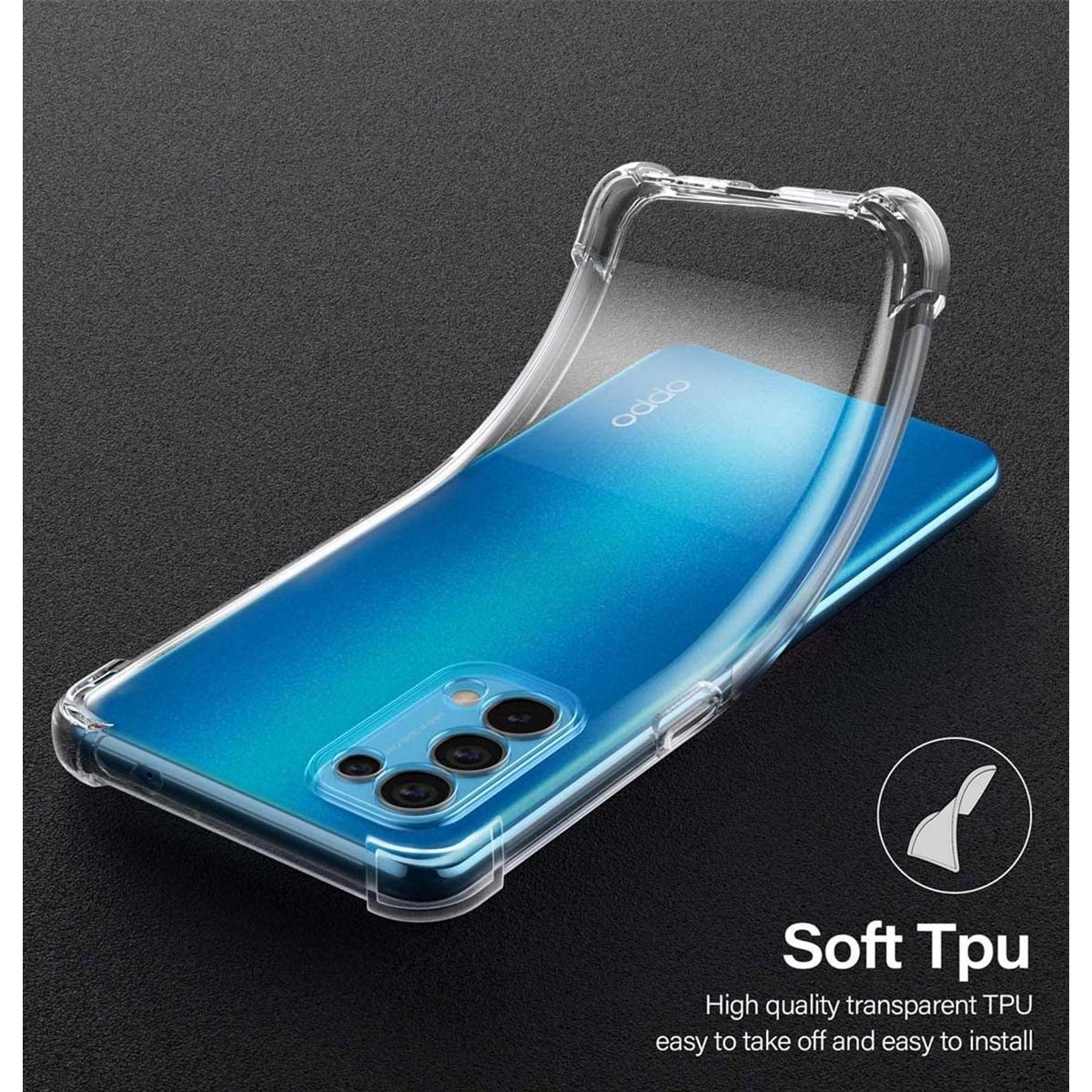 Funda Gel Tpu Anti-Shock Transparente para Oppo Find X3 Lite 5G