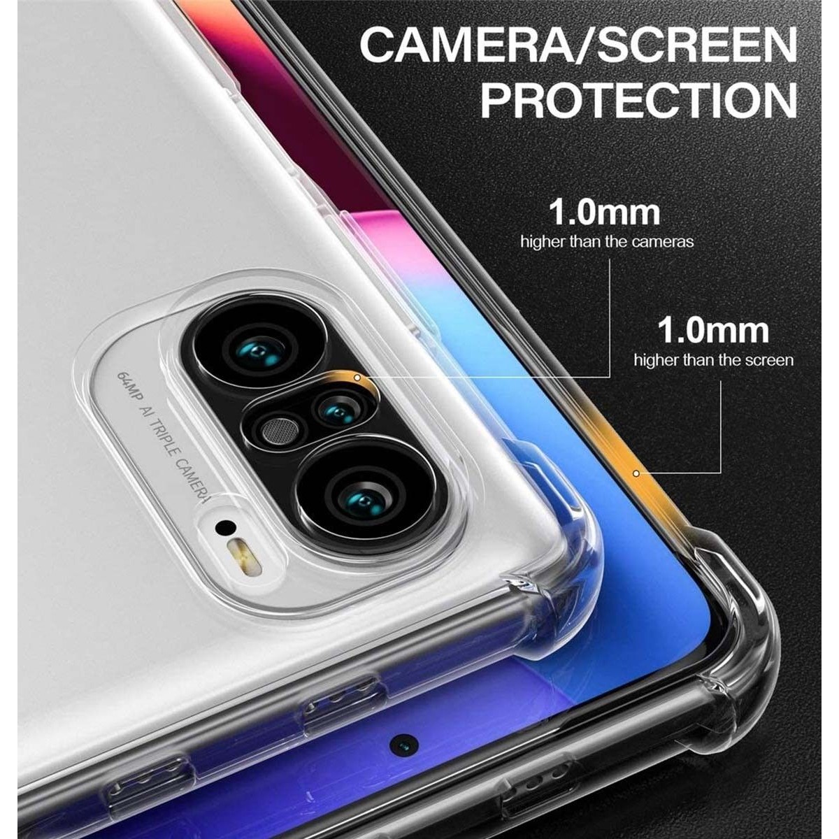 Funda Gel Tpu Anti-Shock Transparente para Xiaomi POCO F3 5G / Mi 11i 5G